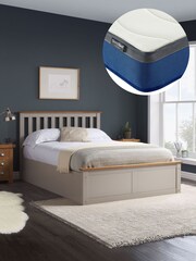 Birlea Pearl Grey Austin Ottoman Bed with Nebula Mattress - Image 1 of 8