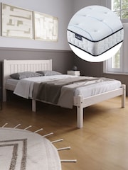 Birlea White Rio Bed with Air Mattress - Image 1 of 5