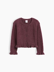 Gap Burgundy CashSoft Ruffle Cardigan (6mths-5yrs) - Image 1 of 3