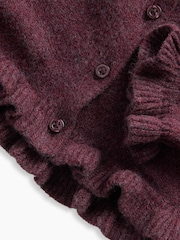 Gap Burgundy CashSoft Ruffle Cardigan (6mths-5yrs) - Image 3 of 3