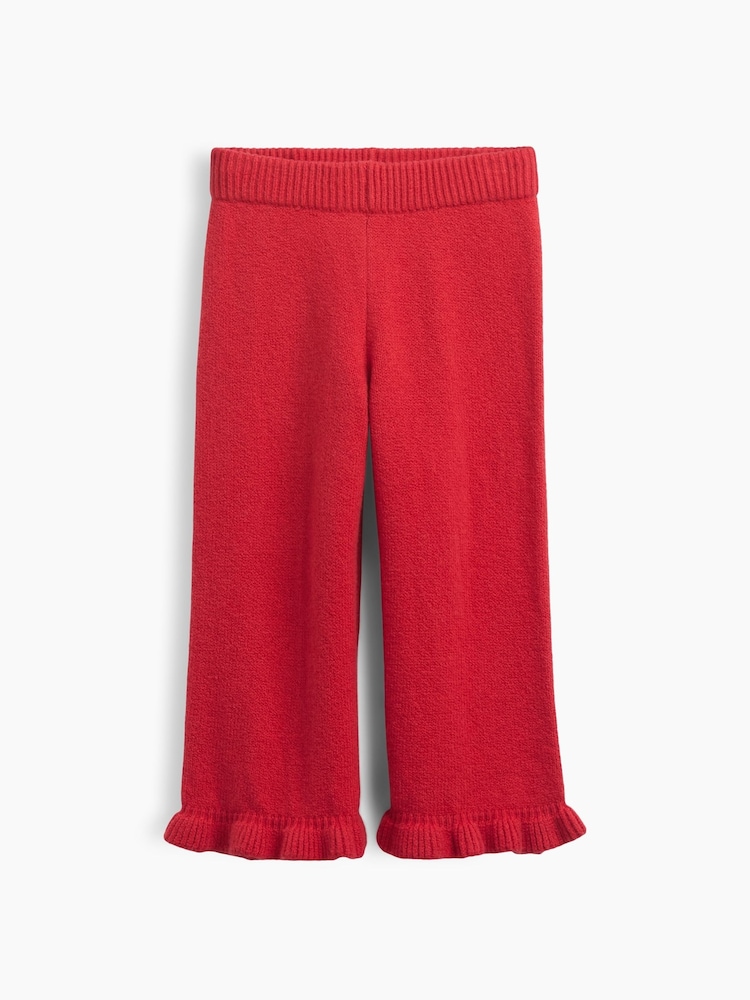 Gap Red CashSoft Ruffle Wide-Leg Trousers (6mths-5yrs) - Image 2 of 4 Gap Red CashSoft Ruffle Wide-Leg Trousers (6mths-5yrs) - Image 2 of 4
