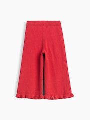 Gap Red CashSoft Ruffle Wide-Leg Trousers (6mths-5yrs) - Image 3 of 4