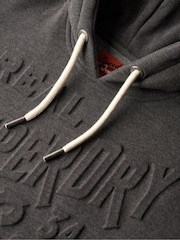 Grafite Cinza escuro Marl - Superdry gráfico com logotipo em relevo Hoodie - Imagem 5 de 5