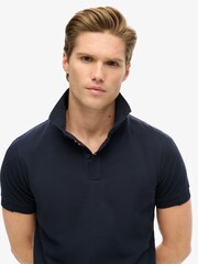 Superdry Eclipse Navy 100% Cotton City Pique Polo Shirt - Image 2 of 3