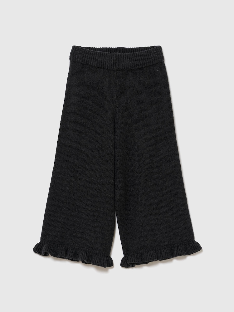 Gap Black CashSoft Ruffle Wide-Leg Trousers (6mths-5yrs) - Image 2 of 3 Gap Black CashSoft Ruffle Wide-Leg Trousers (6mths-5yrs) - Image 2 of 3