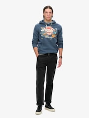 Superdry Ink Blue Tokyo Vintage Logo Hoodie - Image 1 of 2