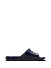 Nike Navy/White Victori One Sliders - Image 3 of 6