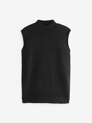 Schwarz - Fischer-Tanktop aus Rippstrick - Bild 5 von 6