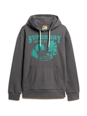 Superdry Granite Grey Marl Lo-Fi Outdoor Graphic Hoodie - Image 5 of 5