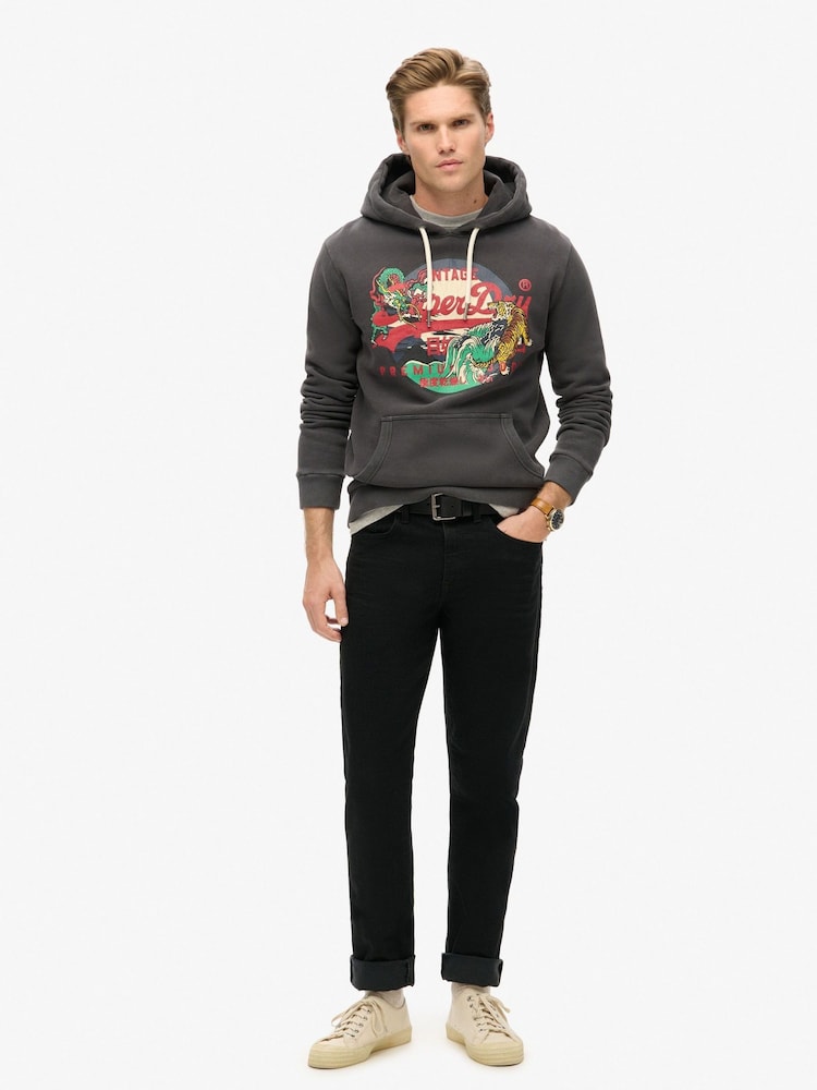 Superdry Blackboard Tokyo Vintage Logo Hoodie - Image 2 of 5