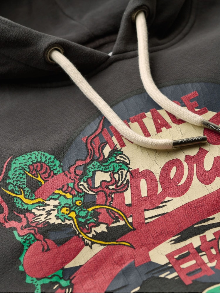 Superdry Blackboard Tokyo Vintage Logo Hoodie - Image 5 of 5