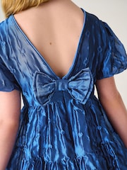 Baker by Ted Baker Blue Cloque Dress - Image 3 of 10