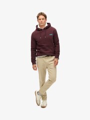 Superdry Burgundy Rich Deep Essential Slim Fit Logo Hoodie - Image 2 of 6