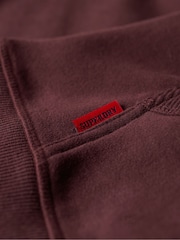 Superdry Burgundy Rich Deep Essential Slim Fit Logo Hoodie - Image 5 of 6
