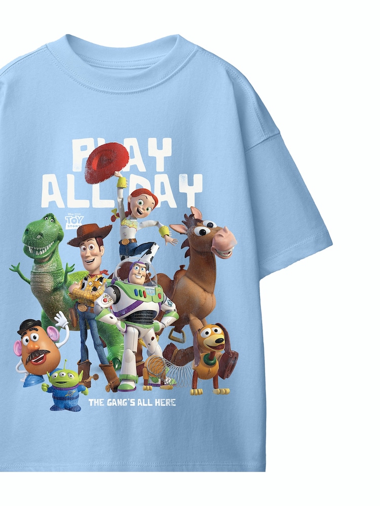 Rags & Rascals Blue Disney Toy Story Play All Day T-Shirt - Image 2 of 3 Rags & Rascals Blue Disney Toy Story Play All Day T-Shirt - Image 2 of 3