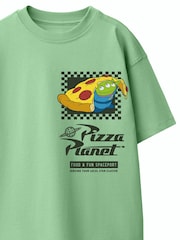 Rags & Rascals Sage Green Disney Toy Story Pizza Planet Alien T-Shirt - Image 2 of 3