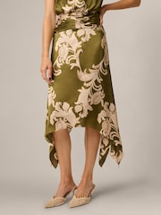 Adrianna Papell Satin Print Midi Dress - صورة 5 من 6