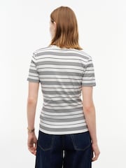 Czarny - Tommy Hilfiger Slim Crew Neck T-Shirt - Obraz 2 z 5