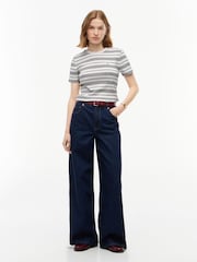 Czarny - Tommy Hilfiger Slim Crew Neck T-Shirt - Obraz 3 z 5