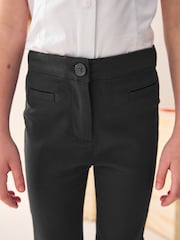 Black Longer Length School Skinny Stretch Trousers (3-18yrs) - Image 5 of 8
