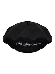 New Era Black Wool Script New York Yankees Beret - Image 4 of 5
