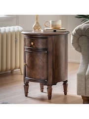 Gallery Home Brown Maddy Drum Side Table - Image 2 of 7