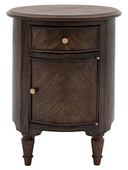 Gallery Home Brown Maddy Drum Side Table - Image 4 of 7