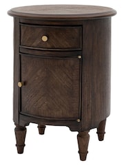 Gallery Home Brown Maddy Drum Side Table - Image 5 of 7
