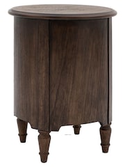 Gallery Home Brown Maddy Drum Side Table - Image 6 of 7