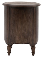 Gallery Home Brown Maddy Drum Side Table - Image 7 of 7