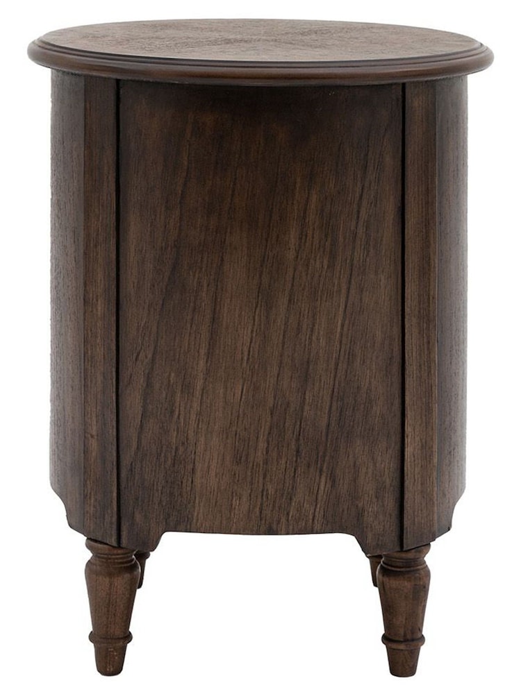 Gallery Home Brown Maddy Drum Side Table - Image 7 of 7