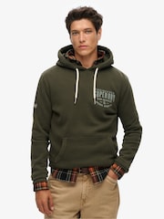 Superdry Olive Green Machined Goods Workwear Hoodie - Image 1 of 5