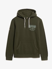Superdry Olive Green Machined Goods Workwear Hoodie - Image 4 of 5