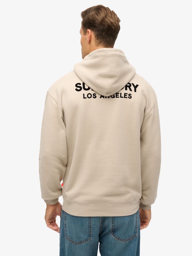 Superdry Chateau Grey Luxury Sport Loose Hoodie - Image 2 of 6