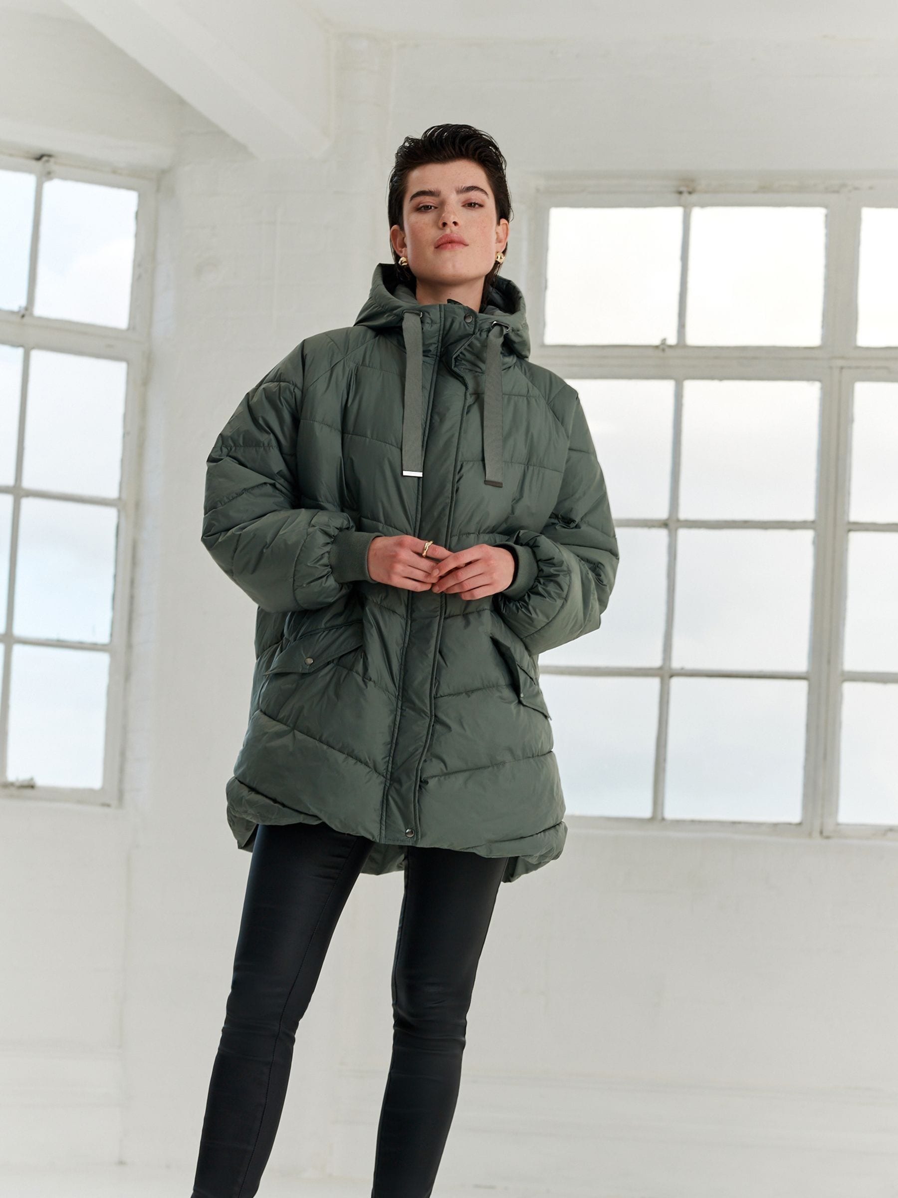 Buy Sage Green Lightweight Padded Jacket from Next Luxembourg