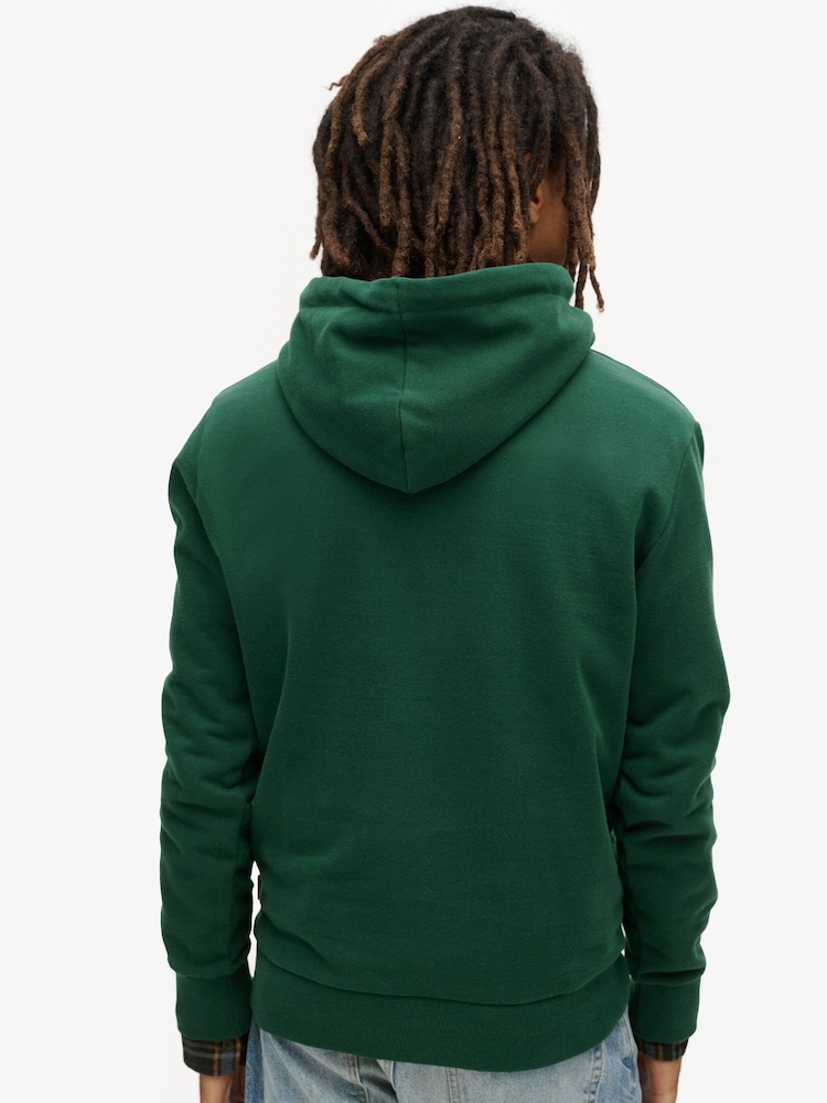 Superdry Green Marl Lo-Fi Outdoor Graphic Hoodie - Image 2 of 5
