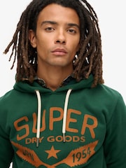 Superdry Green Marl Lo-Fi Outdoor Graphic Hoodie - Image 3 of 5