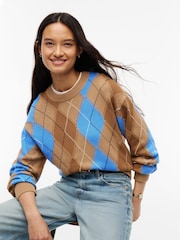 Sproščen pulover z okroglim ovratnikom Tommy Hilfiger Argyle - Slika 4 iz 5