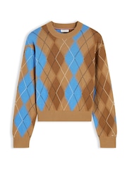 Sproščen pulover z okroglim ovratnikom Tommy Hilfiger Argyle - Slika 5 iz 5