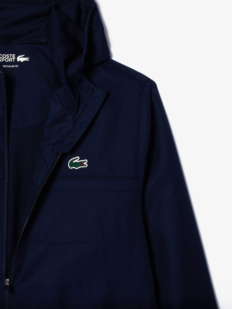 Lacoste Blue Zip Through Training Jacket - Image 7 of 8