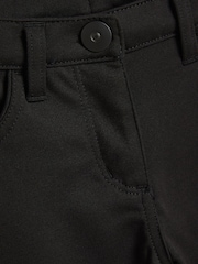 Dark Black Longer Length Jersey Stretch Skinny School Trousers (3-18yrs) - Image 9 of 9