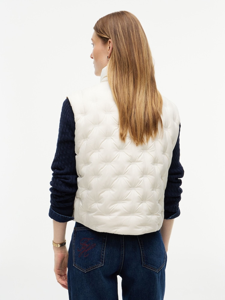 Cream - Tommy Hilfiger Flag Down Lightweight Quilted Gilet - Bild 2 von 5 Cream - Tommy Hilfiger Flag Down Lightweight Quilted Gilet - Bild 2 von 5