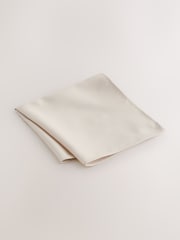 Ivory White Tie Pocket Square and Pin Set - Image 3 of 4