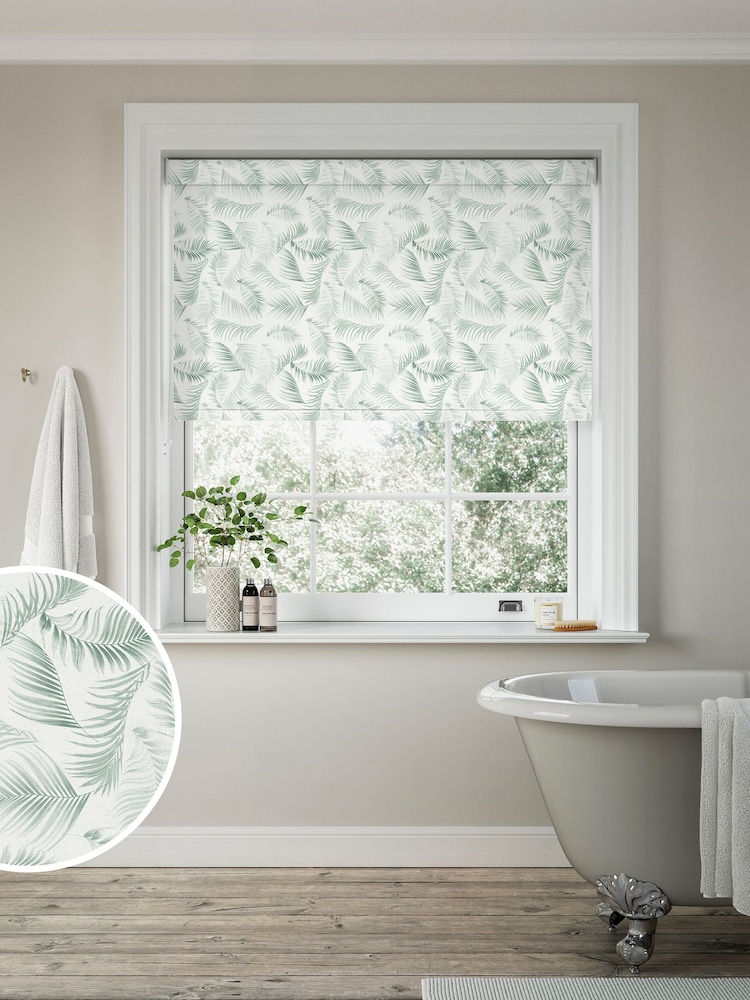 Sage Green Fern Leaf Made to Measure Blackout Roller Blind - Image 1 of 6