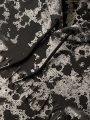 Superdry Texture Print Black Utility Camo Logo Loose Hoodie - Image 5 of 5