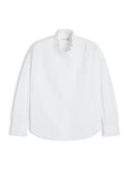 Tommy Hilfiger White Oversized Fit Ruffle Collar Poplin Shirt - Image 5 of 5