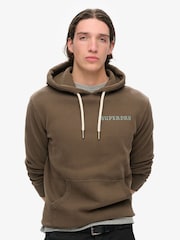 Superdry Dark Khaki Tattoo Graphic Hoodie - Image 1 of 7