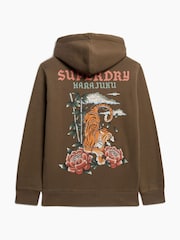 Superdry Dark Khaki Tattoo Graphic Hoodie - Image 6 of 7
