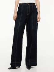 Tommy Hilfiger Black Indie High Rise '70s Wide Jeans - Image 1 of 7