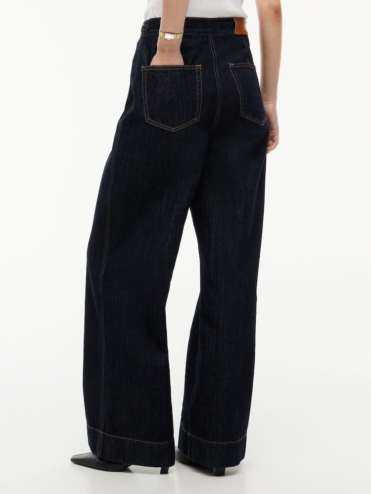 Tommy Hilfiger Black Indie High Rise '70s Wide Jeans - Image 2 of 7 Tommy Hilfiger Black Indie High Rise '70s Wide Jeans - Image 2 of 7